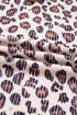 Leopard Print Patchwork Twist Baggy Corded Long Sleeve Top
