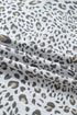 Leopard Print Patchwork V Neck Cap Sleeve Blouse