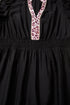 Leopard Print Patchwork V Neck Smocked Ruffled Midi Dress
