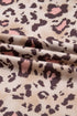 Leopard Print Patchwork Western Style Knit Hoodie