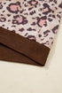 Leopard Print Patchwork Western Style Knit Hoodie