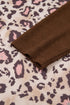 Leopard Print Patchwork Western Style Knit Hoodie