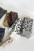 Leopard Print Pattern Wool Knit Tube Socks