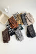 Leopard Print Pattern Wool Knit Tube Socks