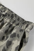 Leopard Print Raw Seam Patchwork Wide Leg Pant Set