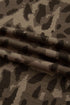 Leopard Print Raw Seam Patchwork Wide Leg Pant Set