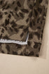 Leopard Print Raw Seam Patchwork Wide Leg Pant Set