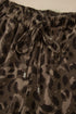 Leopard Print Raw Seam Patchwork Wide Leg Pant Set