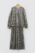 Leopard Print Raw Seam Patchwork Wide Leg Pant Set