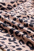 Leopard Print Ribbed Textured Knit Biker Casual Shorts