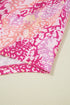Leopard Print Round Neck Handkerchief Hem Tunic Top