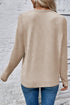 Leopard Print Round Neck Long Sleeve Pullover Top