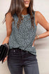 Leopard Print Round Neck Tank Top