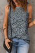 Leopard Print Round Neck Tank Top