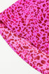 Leopard Print Ruffle Mock Neck Tiered Maxi Dress