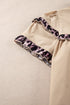 Leopard Print Ruffle Trim Tiered Cotton Blouse