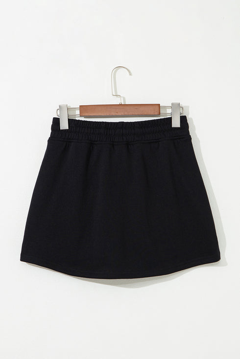 Leopard Print Sequin Heifer Patch Drawstring Lounge Shorts