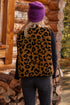 Leopard Print Sherpa Textured Retro Inspired Layering Vest