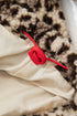 Leopard Print Sherpa Zip Up Pocketed Sweatshirt