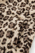 Leopard Print Sherpa Zip Up Pocketed Sweatshirt