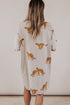 Leopard Print Side Pocket T Shirt Mini Dress