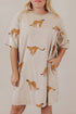 Leopard Print Side Pocket T Shirt Mini Dress