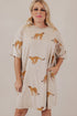 Leopard Print Side Pocket T Shirt Mini Dress