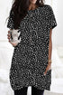 Leopard Print Side Pockets Tunic Top