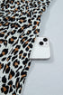 Leopard Print Sleeveless A Line Midi Dress