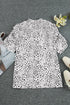 Leopard Print Smocked Bodice Puff Sleeve Peplum Blouse