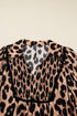 Leopard Print Smocked Western Flowy H Line Midi Dress