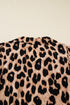 Leopard Print Smocked Western Flowy H Line Midi Dress