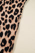 Leopard Print Smocked Western Flowy H Line Midi Dress