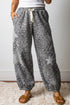 Leopard Print Star Patchwork Western Drawstring Jogger Pants