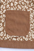Leopard Print Textured Corduroy Long Sleeve Jacket