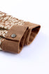 Leopard Print Textured Corduroy Long Sleeve Jacket