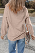 Leopard Print Tree Graphic Corduroy Pullover Sweatshirt