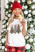 Leopard Print Tree Graphic Crewneck Short Sleeve Tee