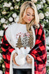 Leopard Print Tree Graphic Crewneck Short Sleeve Tee
