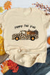 Leopard Print Truck Pumpkin Graphic T-Shirt