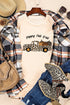 Leopard Print Truck Pumpkin Graphic T-Shirt