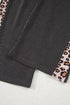 Leopard Print Twisted Rib Cropped Wide Leg Pant Set