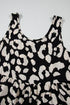 Leopard Print U Neck Sleeveless High Waist Dress