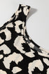 Leopard Print U Neck Sleeveless High Waist Dress