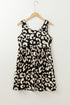 Leopard Print U Neck Sleeveless High Waist Dress