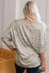 Leopard Print V Neck Half Sleeve Loose Fit Shirt