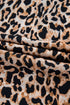 Leopard Print V Neck Half Sleeve Relaxed Blouse