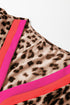 Leopard Print V Neck Patchwork Loose Fit Maxi Dress