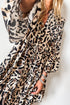 Leopard Print Western Button Front Tiered Mini Dress