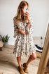 Leopard Print Western Button Front Tiered Mini Dress